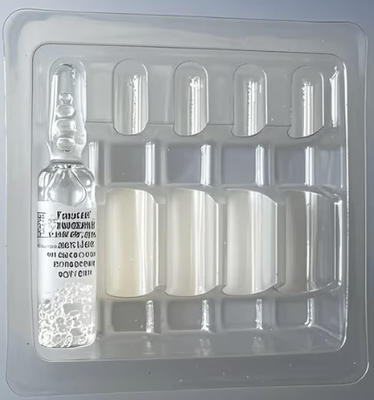 Ecofriendly transparent plastic ampoule tray tray Medical 10ml sample box Blister sample box
