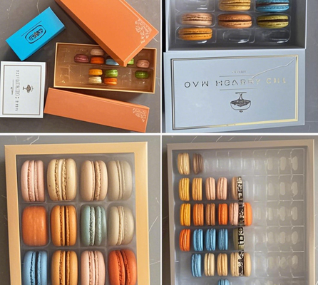 Baking Packaging plastic Macaron Box Biscuit Mung Bean Cake Candy Green Ball Packing Box Wholesale
