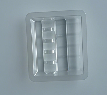 Ecofriendly transparent plastic ampoule tray tray Medical 10ml sample box Blister sample box