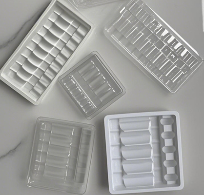 Custom Clear Plastic Ampoule Tray Blister Packaging In PVC PET PETG ESD