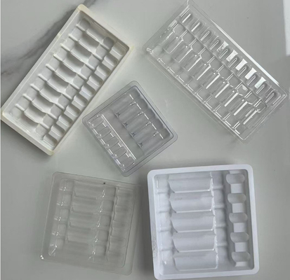 Custom Clear Plastic Ampoule Tray Blister Packaging In PVC PET PETG ESD