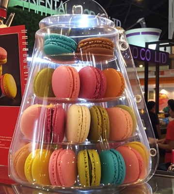 OEM Macaron Packaging Box High End French Dessert Box 6-Grain Transparent Drawer Box