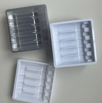 Custom Clear Plastic Ampoule Tray Blister Packaging In PVC PET PETG ESD