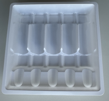 Pharmaceutical PET Ampoule Tray Customization 1ml 2ml 5ml 10m Water Injection Ampoule Tray PET Vacuum Forming Tray Customization