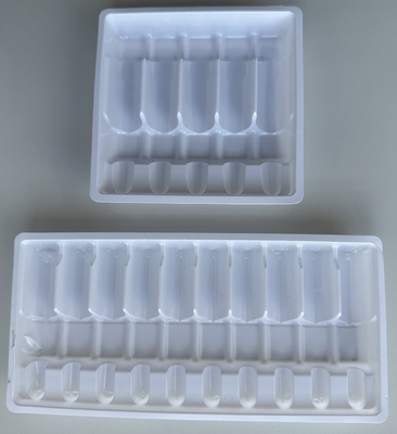 Pharmaceutical PET Ampoule Tray Customization 1ml 2ml 5ml 10m Water Injection Ampoule Tray PET Vacuum Forming Tray Customization