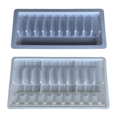 Pharmaceutical PET Ampoule Tray Customization 1ml 2ml 5ml 10m Water Injection Ampoule Tray PET Vacuum Forming Tray Customization