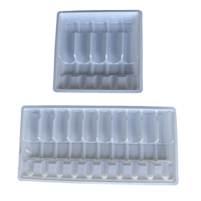 Pharmaceutical PET Ampoule Tray Customization 1ml 2ml 5ml 10m Water Injection Ampoule Tray PET Vacuum Forming Tray Customization