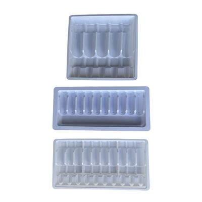 Pharmaceutical PET Ampoule Tray Customization 1ml 2ml 5ml 10m Water Injection Ampoule Tray PET Vacuum Forming Tray Customization