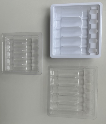 PET Polyethylene Terephthalate Ampoule Tray Customized Wholesale 1ml 2ml 5ml 10ml Water Injection Ampoule Tray Customized Packaging