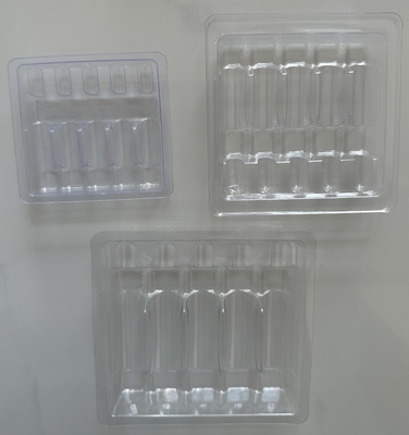 Blister Tray Packaging For Water Injection 1ml 2ml 5ml 10ml PET Ampoule Tray Customization
