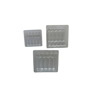 Blister Tray Packaging For Water Injection 1ml 2ml 5ml 10ml PET Ampoule Tray Customization
