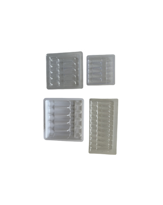 Customized Blister Tray Packaging For Water Injection 1ml 2ml 5ml 10ml PET Ampoule Tray