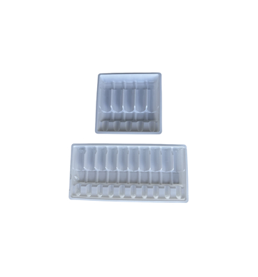 Customized Blister Tray Packaging For Water Injection 1ml 2ml 5ml 10ml PET Ampoule Tray