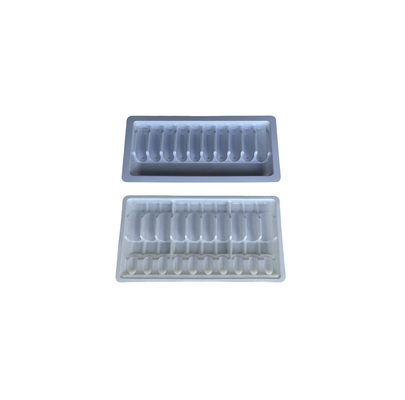 Customized Blister Tray Packaging For Water Injection 1ml 2ml 5ml 10ml PET Ampoule Tray