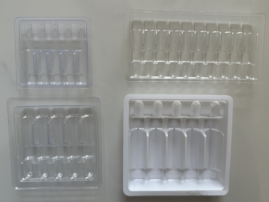 Blister Tray Packaging For Medicine Water Injection 1ml 2ml 5ml 10ml PET Ampoule Tray Customization
