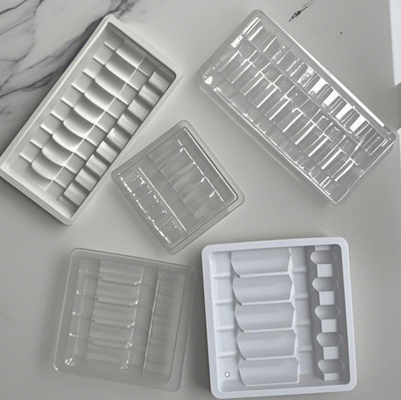 Clamshell Blister Plastic 1ml Ampoule Insert Packing Trays 100mm Thickness