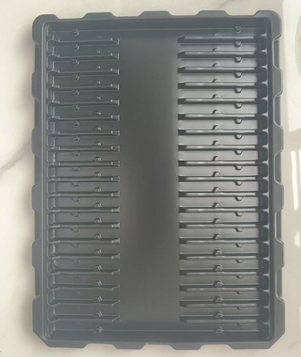 Anti-Static Black PS Blister Tray For Electronic Components Hardware Accessories Black Plastic Inner Tray