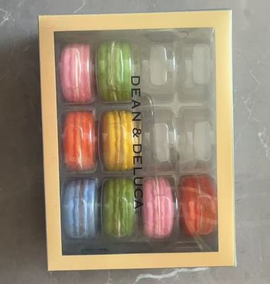 Customizable PET Packaging Box with Recyclable PET and Heat Sealing for Macarons and Chocolates