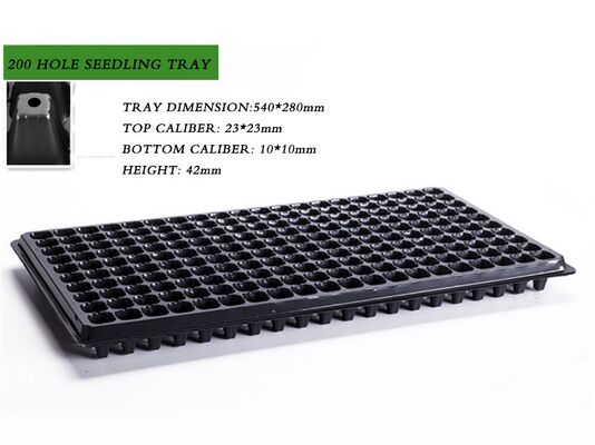 200-cell Plastic Seedling Tray - 2mm Thick and Aging Resistant for Durable Plant Growth