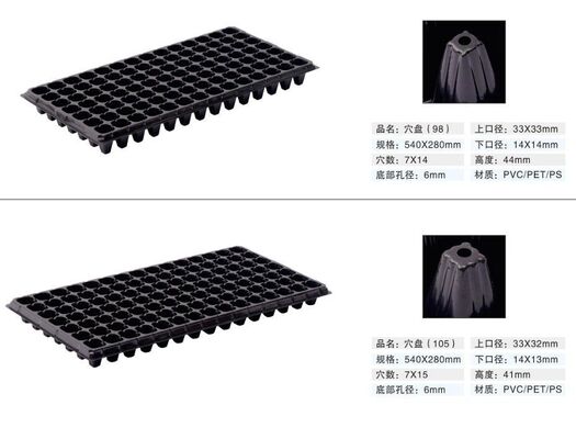 128-cell Plastic Seedling Tray - 2mm Thick and Aging Resistant for Durable Plant Growth