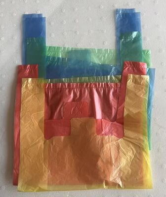 Customized Logo HDPE Shopping Bags with High Impact Resistance and Recyclable for Supermarkets
