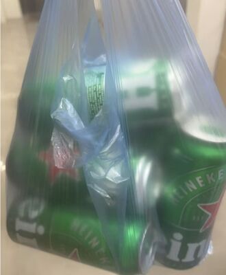 Customized Recyclable HDPE Plastic Handbag with High Impact Resistance for Supermarket Shopping