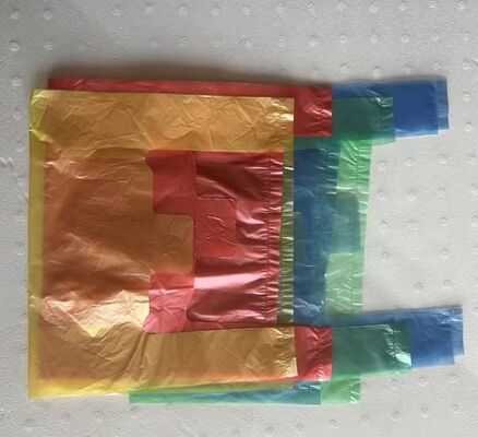 Customized Recyclable HDPE Plastic Bag with High Impact Resistance for Supermarket Shopping