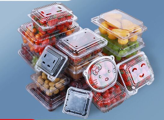 Customized Design Recyclable PET Food Packaging Box with Heat Sealing for Fruits and Vegetables