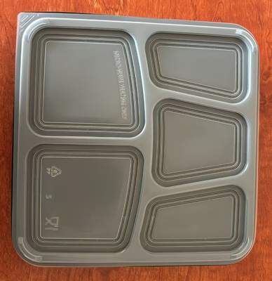 PP food boxes, 5-grid PP disposable food boxes, 5-grid PP food boxes, 5-grid food packaging boxes