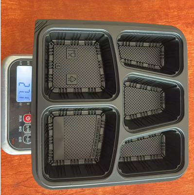 PP food boxes, 5-grid PP disposable food boxes, 5-grid PP food boxes, 5-grid food packaging boxes