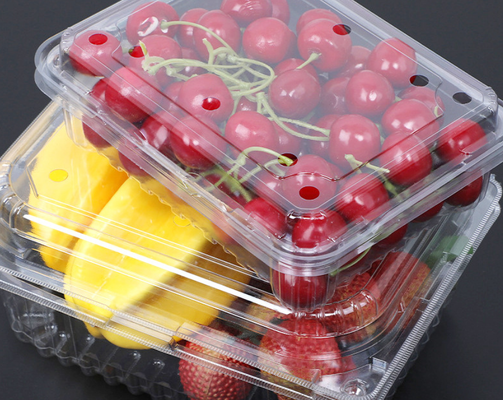 Single-use fresh fruit packaging tray, golden packaging box, food-grade PET, supermarket strawberry and cherry packaging