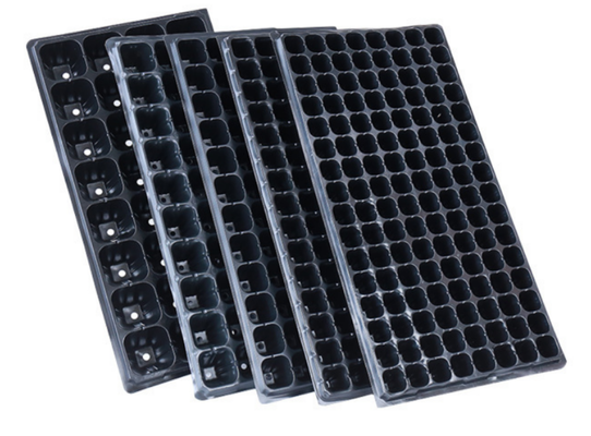 Wholesale rectangular multi-hole seedling trays for vegetables, succulents, and cuttings, thickened nursery trays