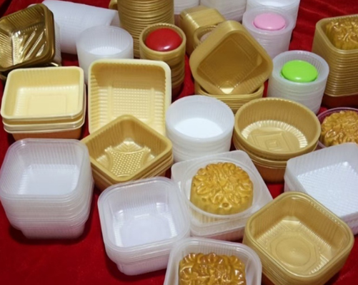 Eco-Friendly Transparent Macaron Plastic Tray with Custom Printing for Food Packaging