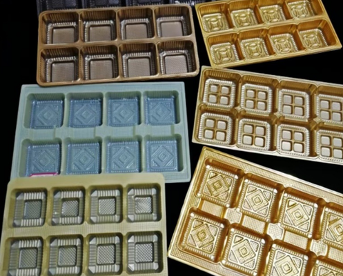 Transparent Eco-Friendly Customizable Macaron Plastic Tray for Food Packaging