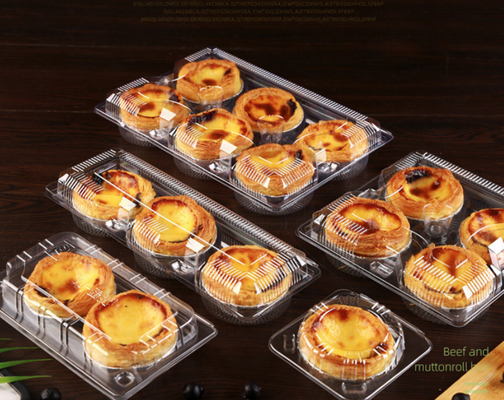 Eco-Friendly Macaron Plastic Tray with Custom Printing and Transparent Design for Food Packaging