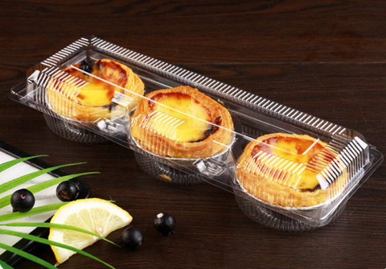 Eco-Friendly Macaron Plastic Tray with Custom Printing and Transparent Design for Food Packaging