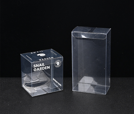 Customized PVC plastic packaging box with logo printing, folding PET gift box, custom-made PP frosted textured transparent color box