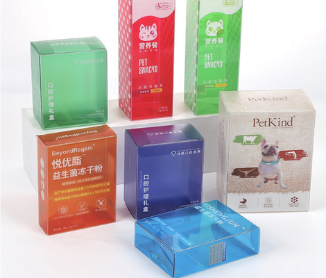 Customized PVC packaging box for coffee box, transparent plastic PET color box, probiotic PP matte gift box, custom logo