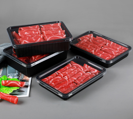 clamshell punnet   one‑piece hinged box  clear blister container grocery fruit container fruit display box