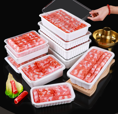 stackable fruit container  leak‑resistant box  dust‑proof clamshell moisture resistant punnet  fresh‑keeping packaging  visible display packaging