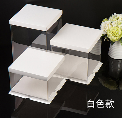 Wholesale transparent paper cupcake packaging boxes. High-base model for 2, 4, 6, 12 cupcakes.