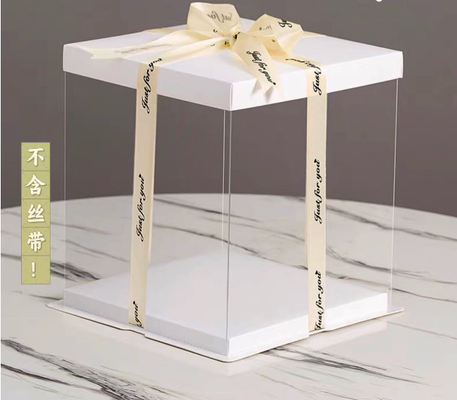 Wholesale transparent paper cupcake packaging boxes. High-base model for 2, 4, 6, 12 cupcakes.