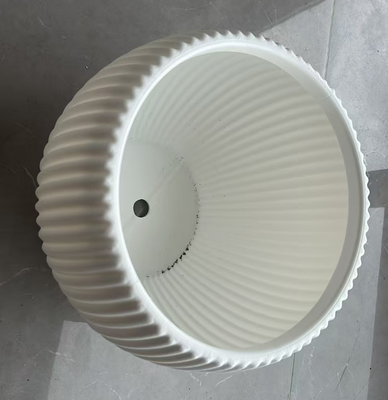 HDPE Ceramic Flower Plate with Embossing and PE Coated Finishing in Multiple Sizes