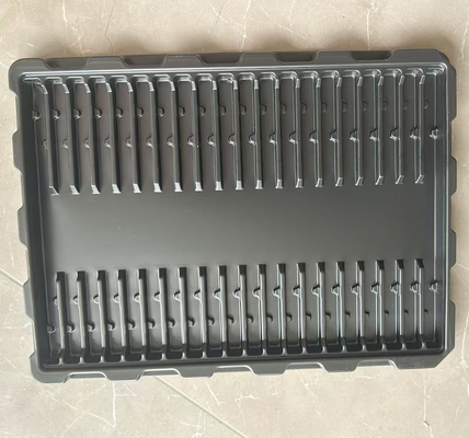 Wholesale Black PS 40-grid 63*14*15 Anti-static Tray for Circuit Board and Jewelry Display Blister Packaging
