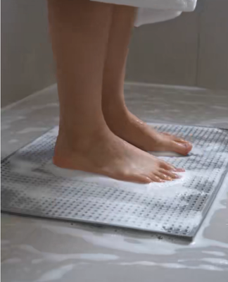 Moisture resistant one piece non slip EPP shower mat and bathroom mat for safe and comfortable use