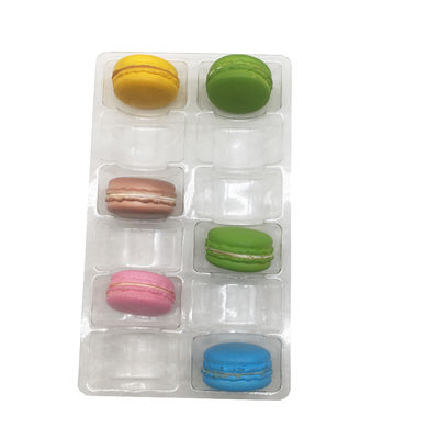 Single Piece 2X6 Arrangement 12 Pack Clear Plastic Macaron Tray Plastic Insert Tray
