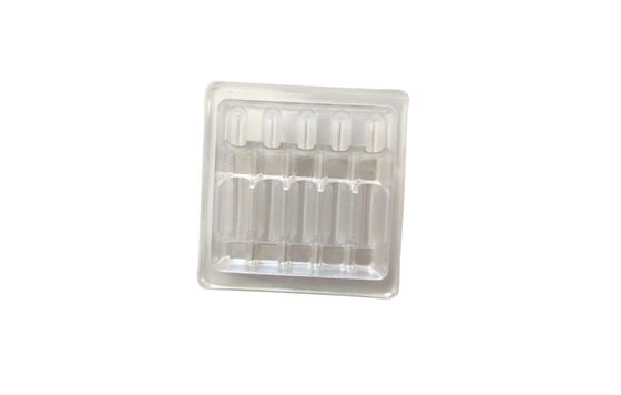 10ml 5pcs Transparent Ampoule PVC Blister Tray Packaging For Water Needle