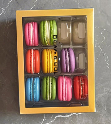 Transparent Paper Box Packaging Macaron Display Rack Macaron Tray Macaron Gift Box Packaging Chocolate Macaron Top And Bottom Lid Packaging
