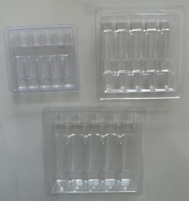 Customized Vacuum Tray Packaging 1ml 2ml 5ml 10ml PET Water Injection Ampoule Tray