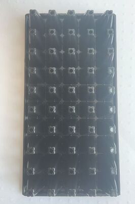 50-cell Black Plastic Seedling Tray 2mm Thick for Forest Tree and Plant Nursery